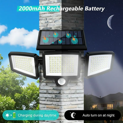 270° Wide-Angle Solar Floodlight: Remote Control & Weatherproof