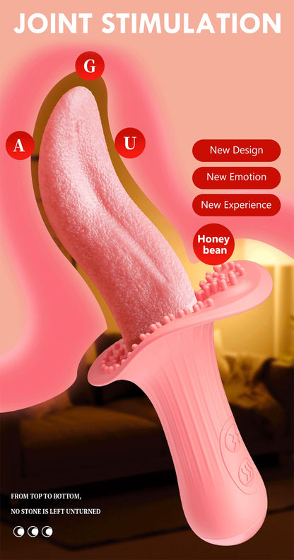 Lurevibe - Rose Realistic Tongue Licking Massage Vibrator