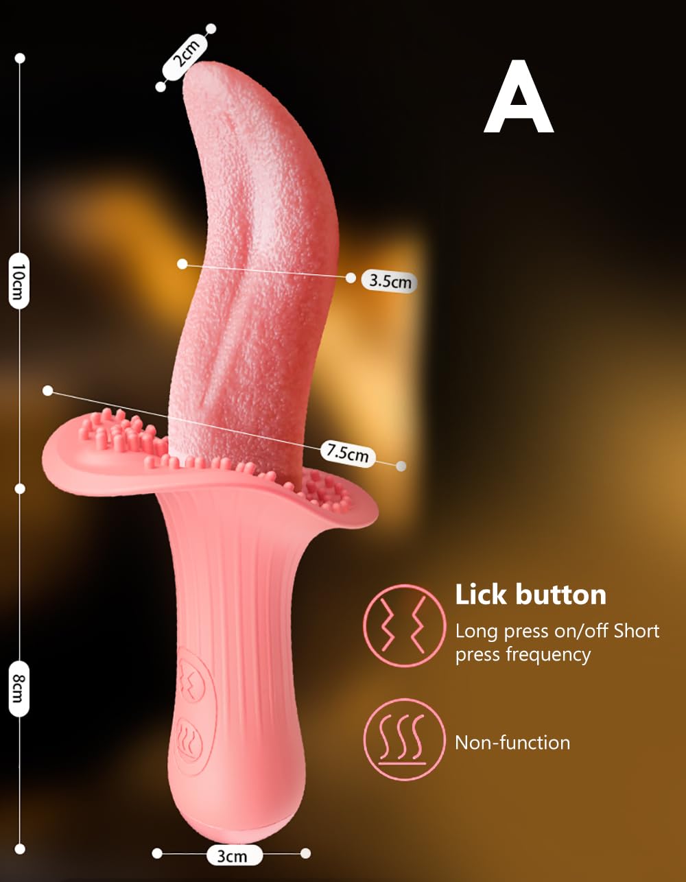 Lurevibe - Rose Realistic Tongue Licking Massage Vibrator