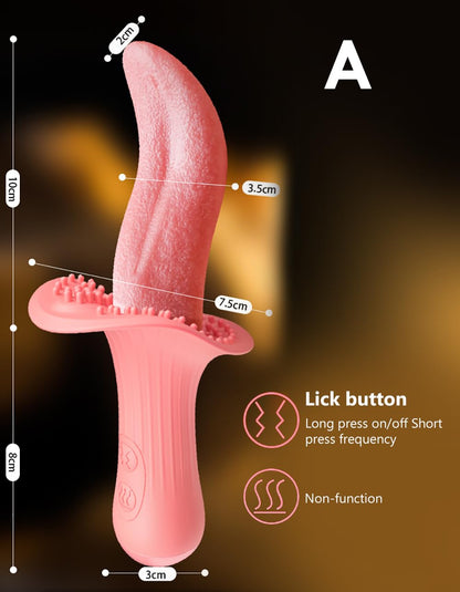 Lurevibe - Rose Realistic Tongue Licking Massage Vibrator