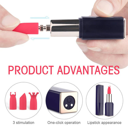 Lurevibe - Mini Lipstick Vibrator Secret Bullet Masturbator Nipple Clitoris Stimulator