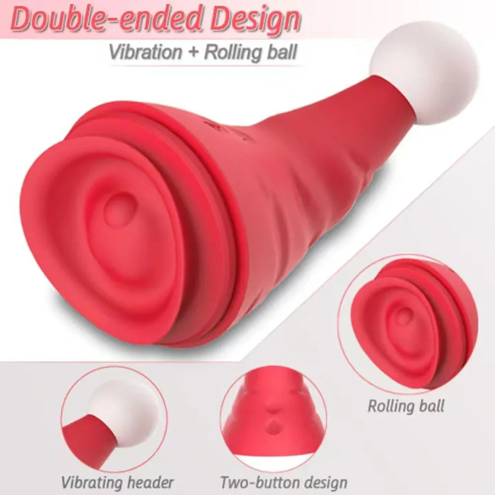 Lurevibe - Santa Hat Vibrator 15 Speed Cunnilingus Masturbator Clit G-Spot Stimulator For Christmas