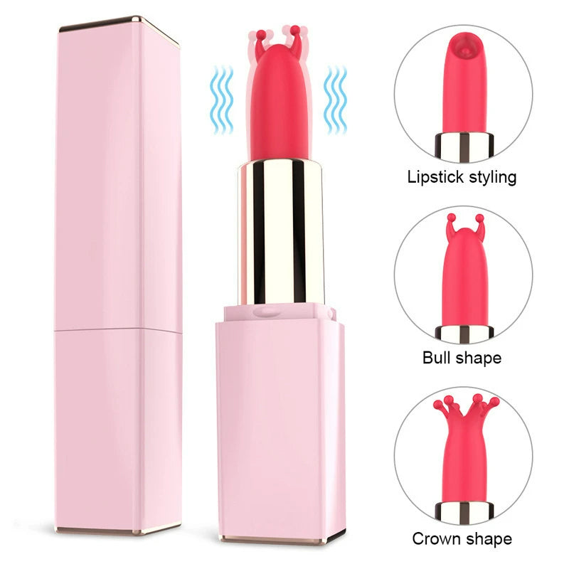 Lurevibe - Mini Lipstick Vibrator Secret Bullet Masturbator Nipple Clitoris Stimulator