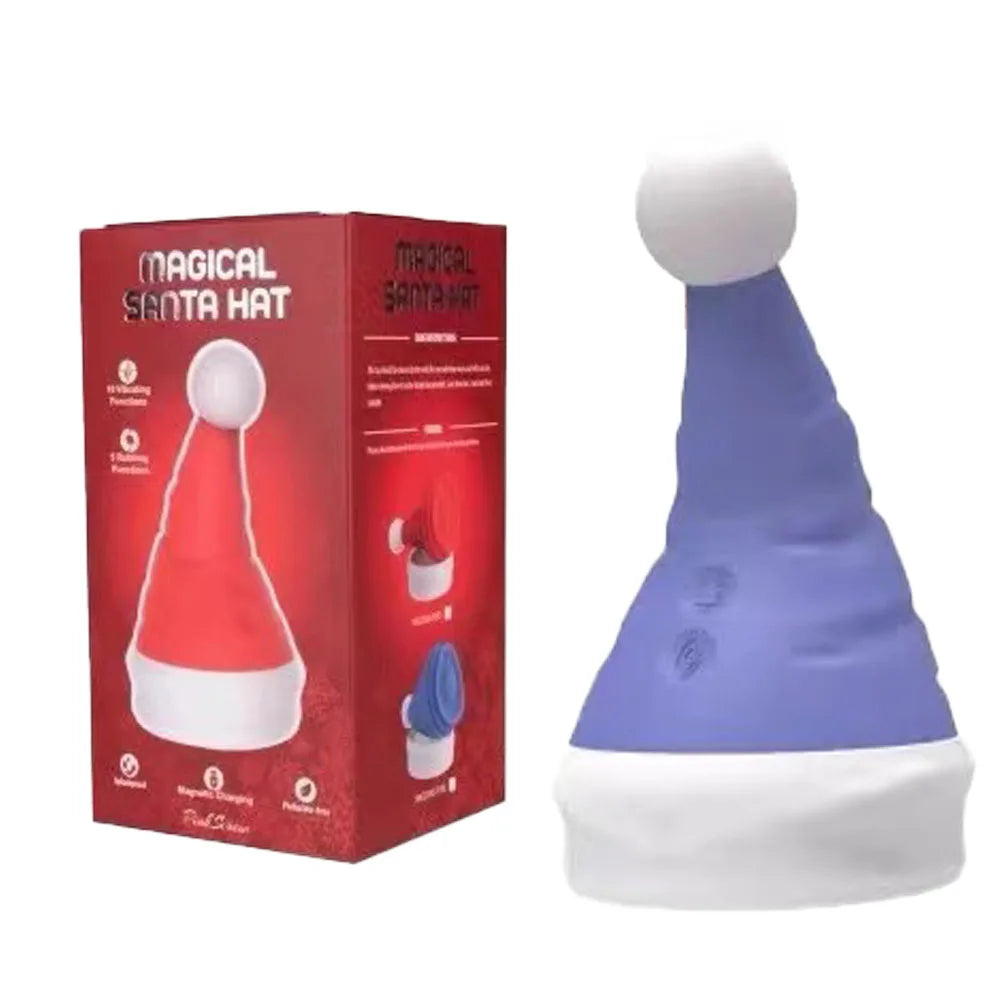 Lurevibe - Santa Hat Vibrator 15 Speed Cunnilingus Masturbator Clit G-Spot Stimulator For Christmas