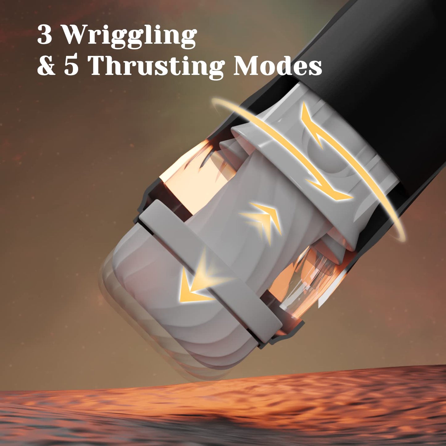 Lurevibe - Rocket 3d Realistic Textured Electric Stroker With 5 Thrusting Rotating Modes