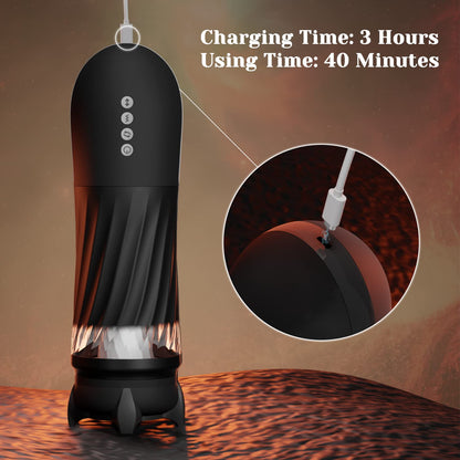 Lurevibe - Rocket 3d Realistic Textured Electric Stroker With 5 Thrusting Rotating Modes