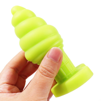 Aimitex Ice Cream Colorful Silicone Butt Plug Anal Expansion plug