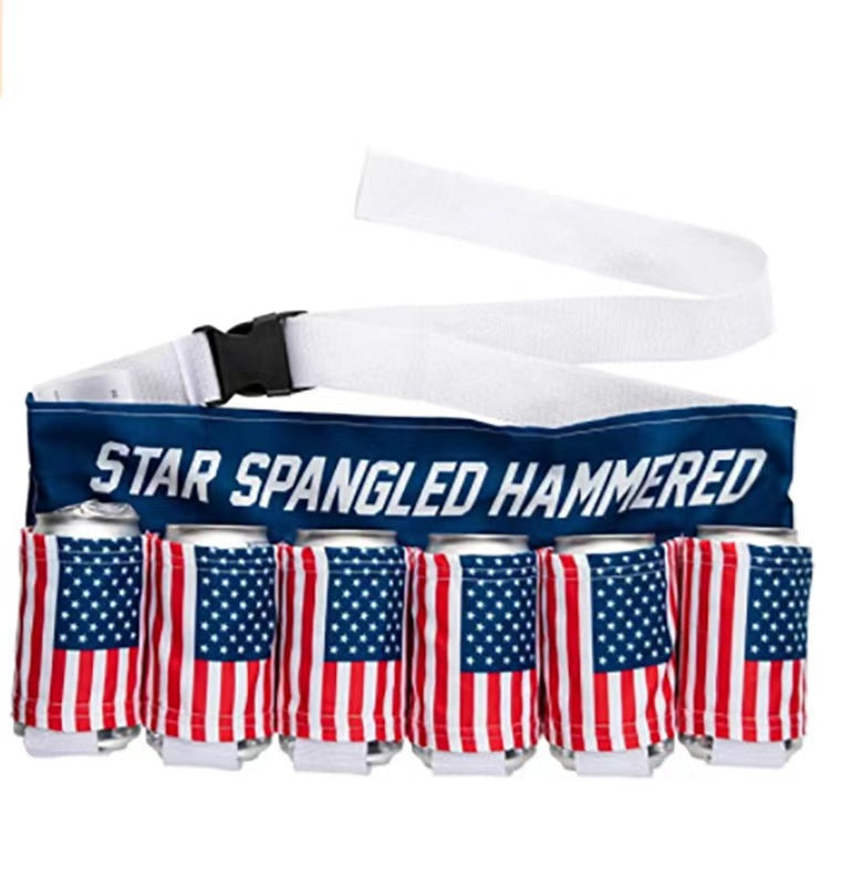 Novelty Beer Belt Holster (6-Pack) – Adjustable Belt – A Must-Have for BBQs and July 4th Parties