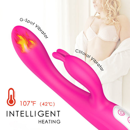 Lurevibe - Female Masturbation Device Rabbit Heated Vibrator Waterproof