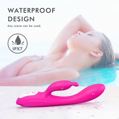 Lurevibe - Female Masturbation Device Rabbit Heated Vibrator Waterproof