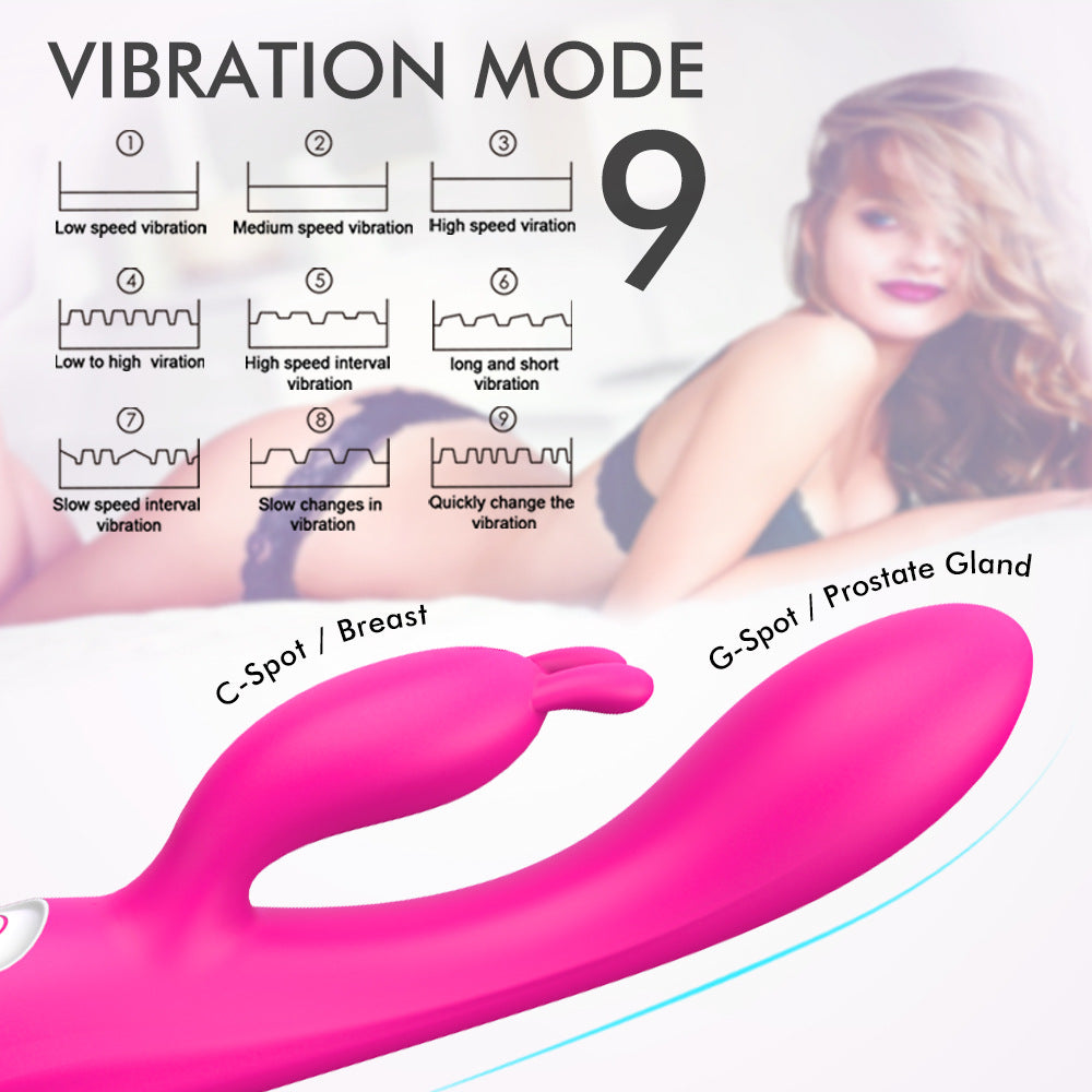 Lurevibe - Female Masturbation Device Rabbit Heated Vibrator Waterproof