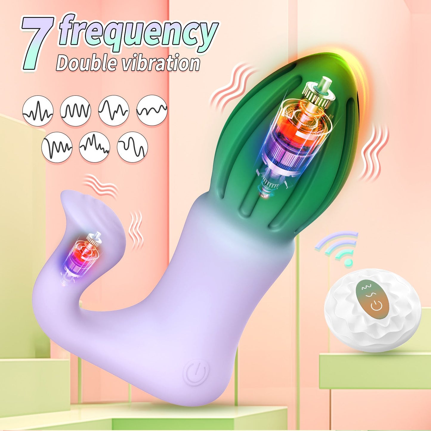 Wireless Remote Control Rocket Butt Plug Prostate Massager