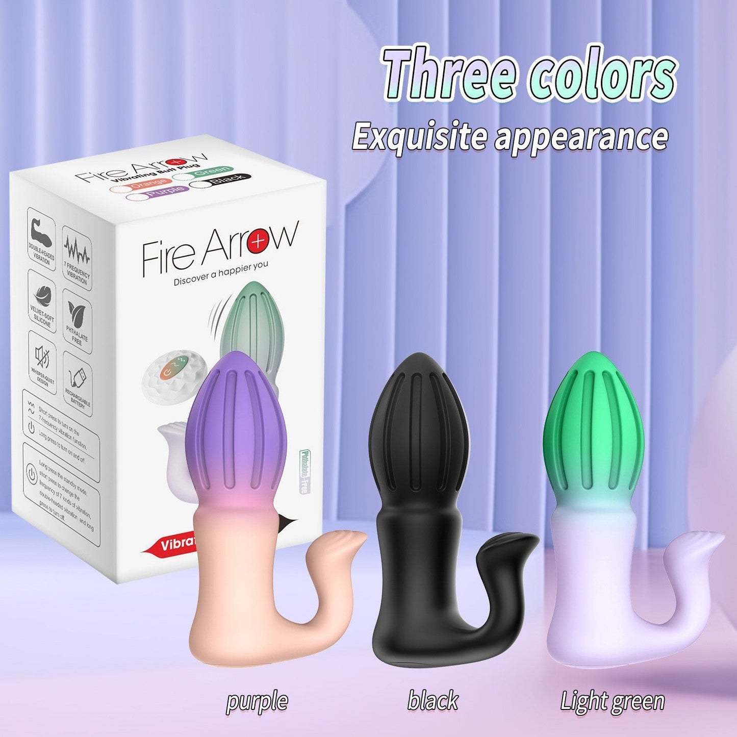 Wireless Remote Control Rocket Butt Plug Prostate Massager