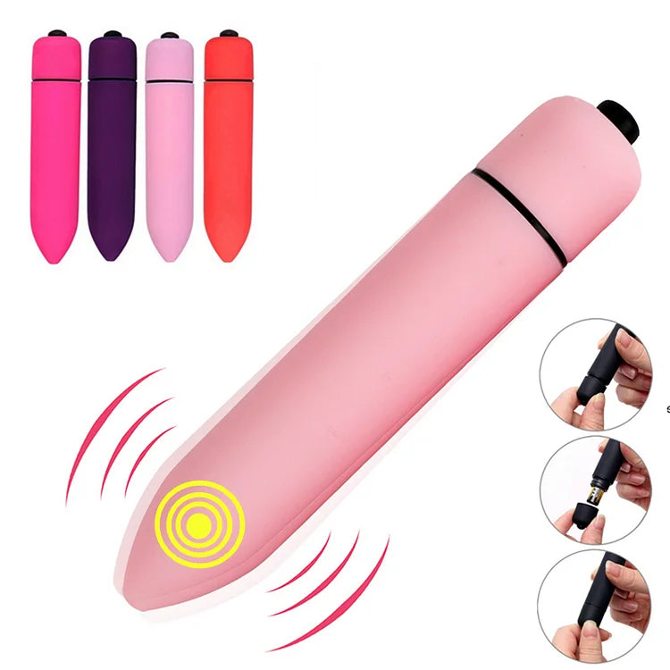 Lurevibe - Fun Vibrator Mini Bullet Jump Egg Ten Frequency Vibration Tip Frosted Bullet