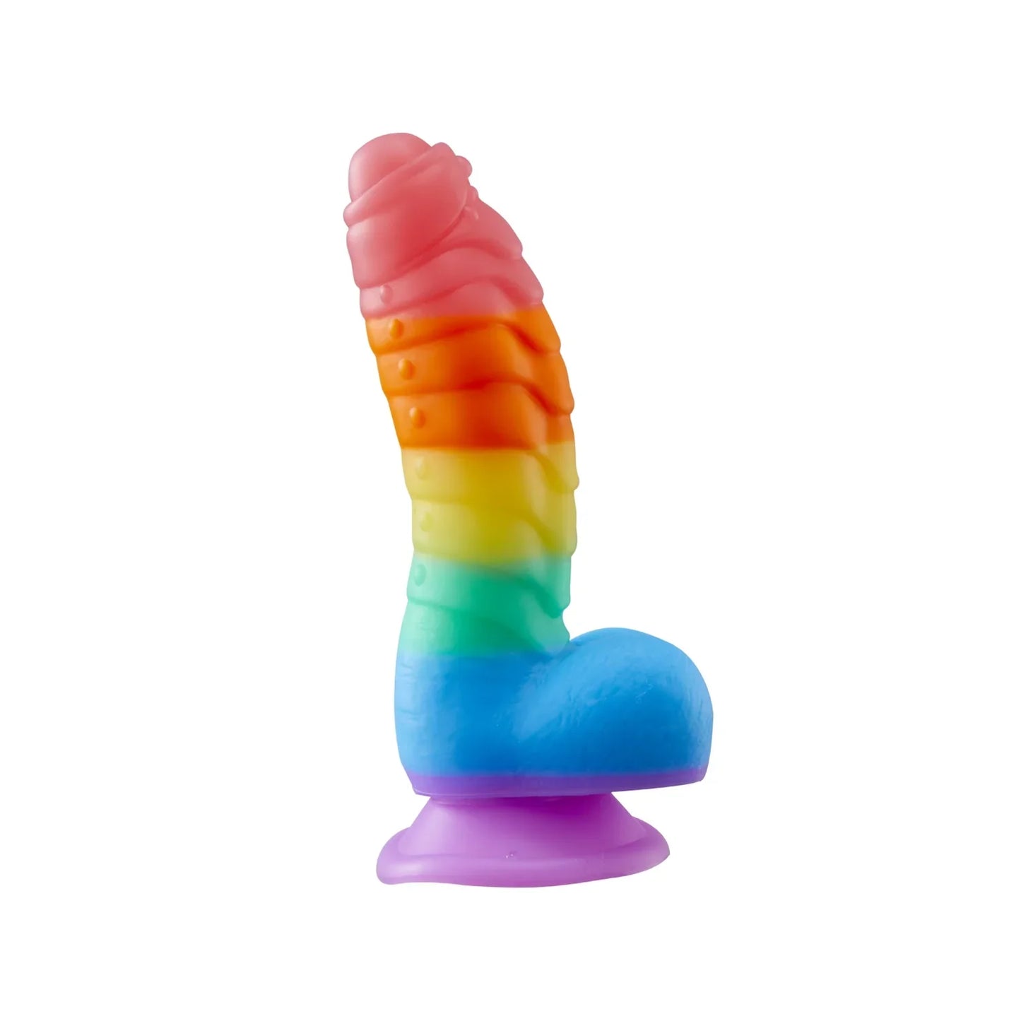 Pride - Rainbow Silicone Suction Cup Dildo Strap-On Harness Kit