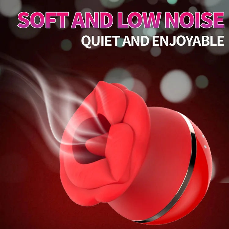 Lurevibe - Rose Lip Suction Tongue Licking Massager Clitoral Stimulator