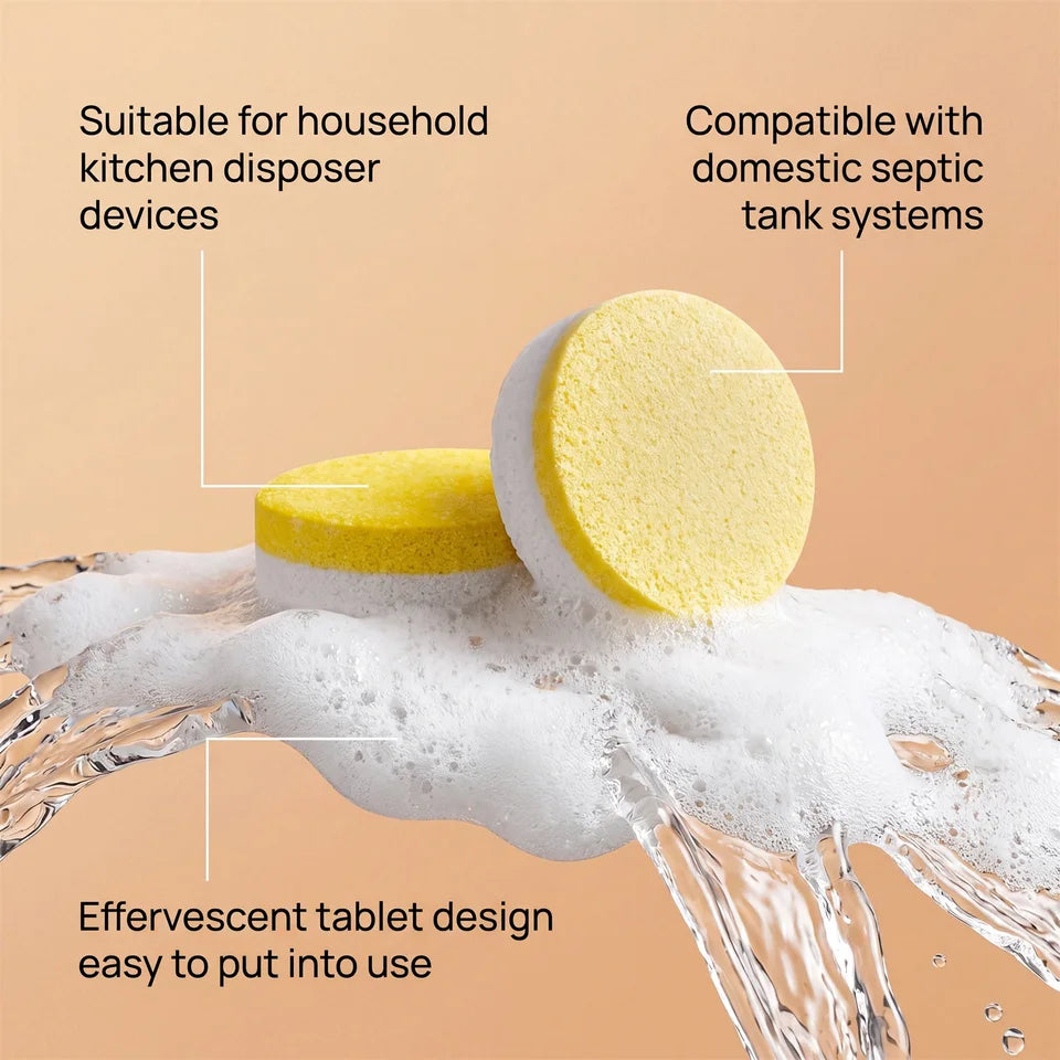 🍋Lemon-Scented Garbage Disposal Cleaning Tablets