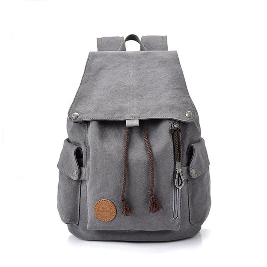 School Cotton Canvas Backpack for Laptop