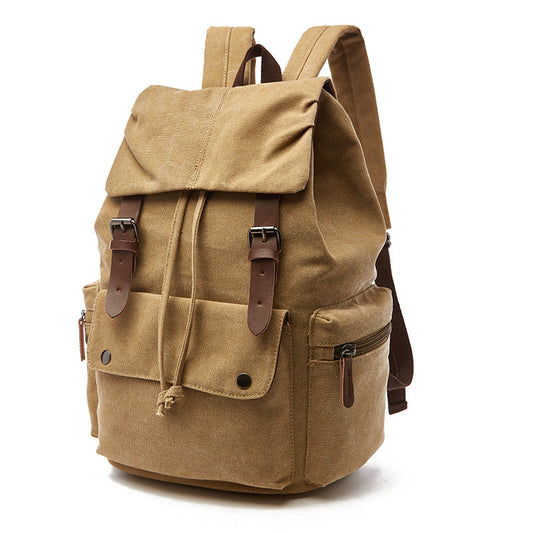 Travel and School Cotton Canvas Backpack for Laptop