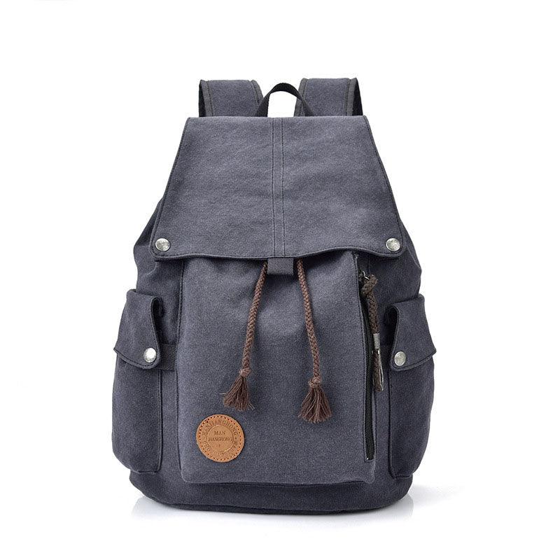 School Cotton Canvas Backpack for Laptop