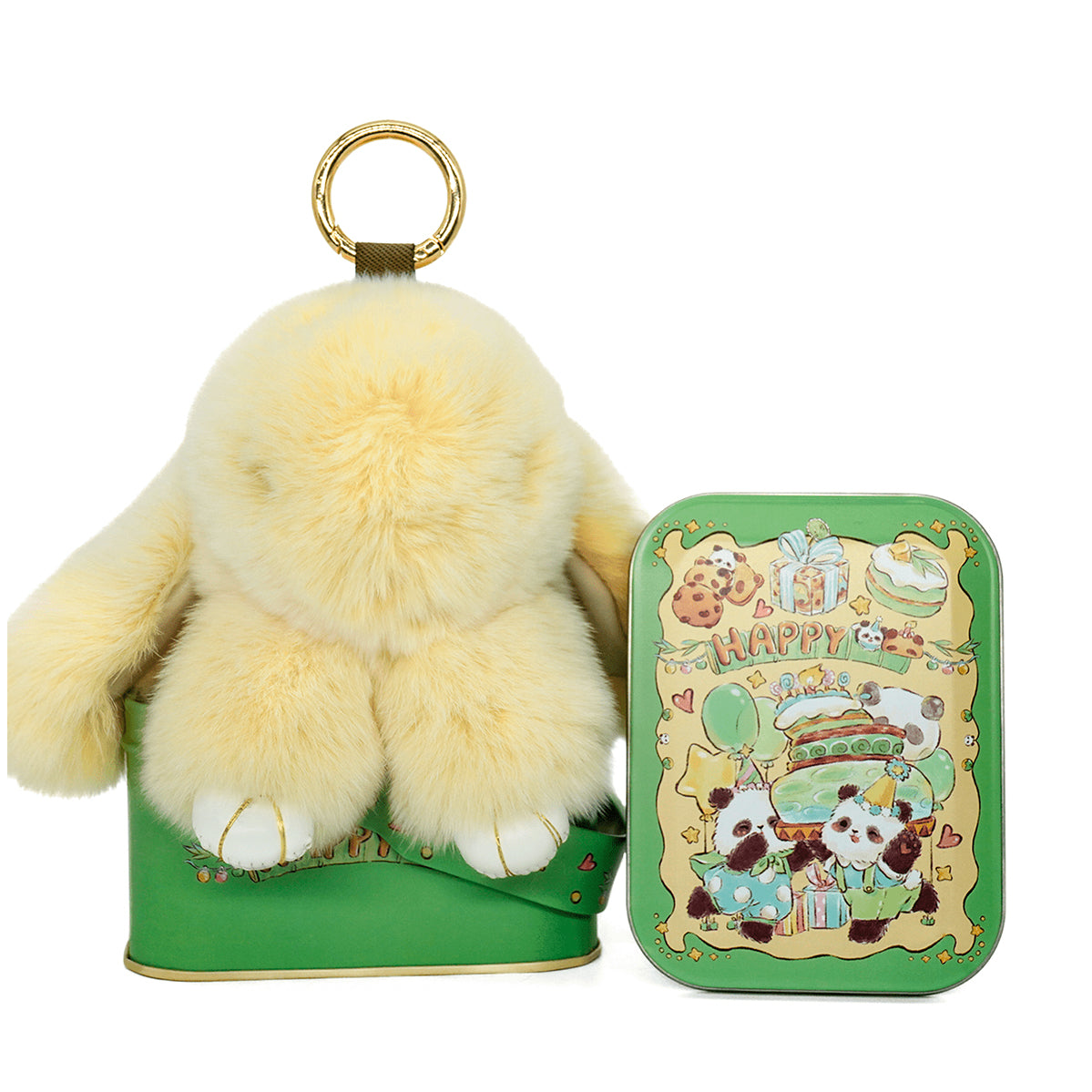 Handcrafted Soft Bunny Charm: Adorable Plush Rabbit Toy Keychain