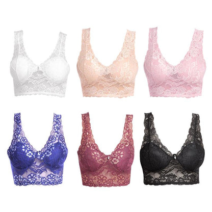 Libiyi-Women's Seamless Sports Lace Bra