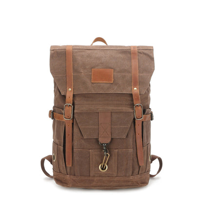 Waterproof Waxed Canvas Backpack for Travel