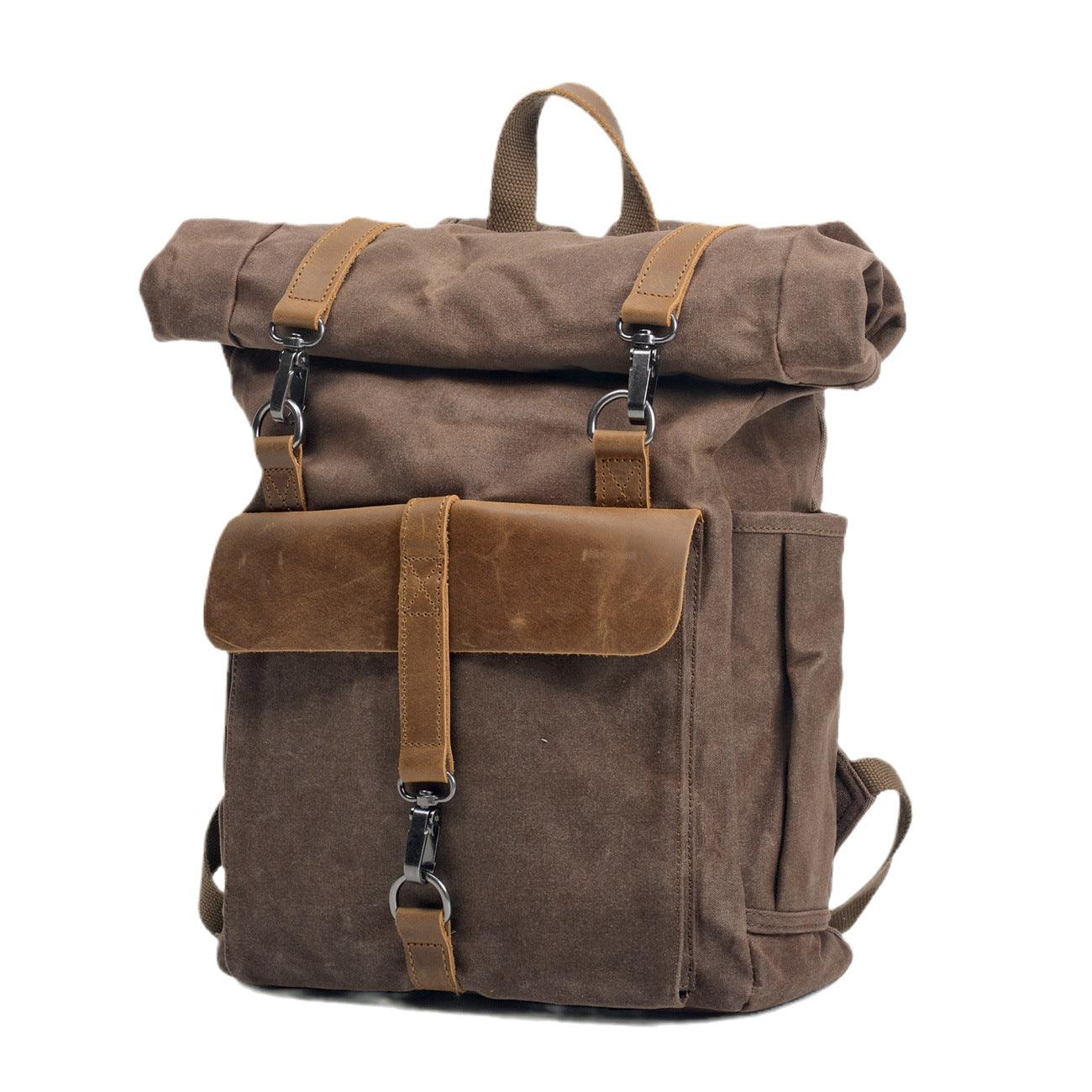 Large Vintage Canvas Backpack Mens Women