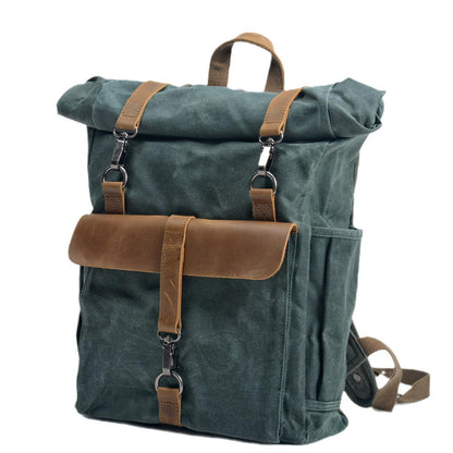 Large Vintage Canvas Backpack Mens Women