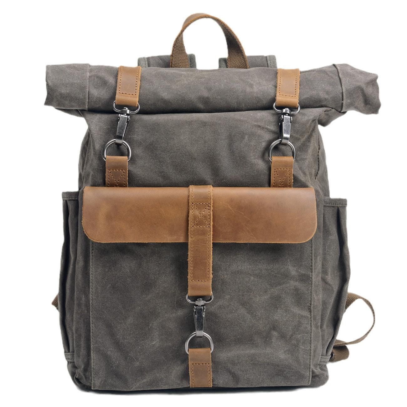 Large Vintage Canvas Backpack Mens Women