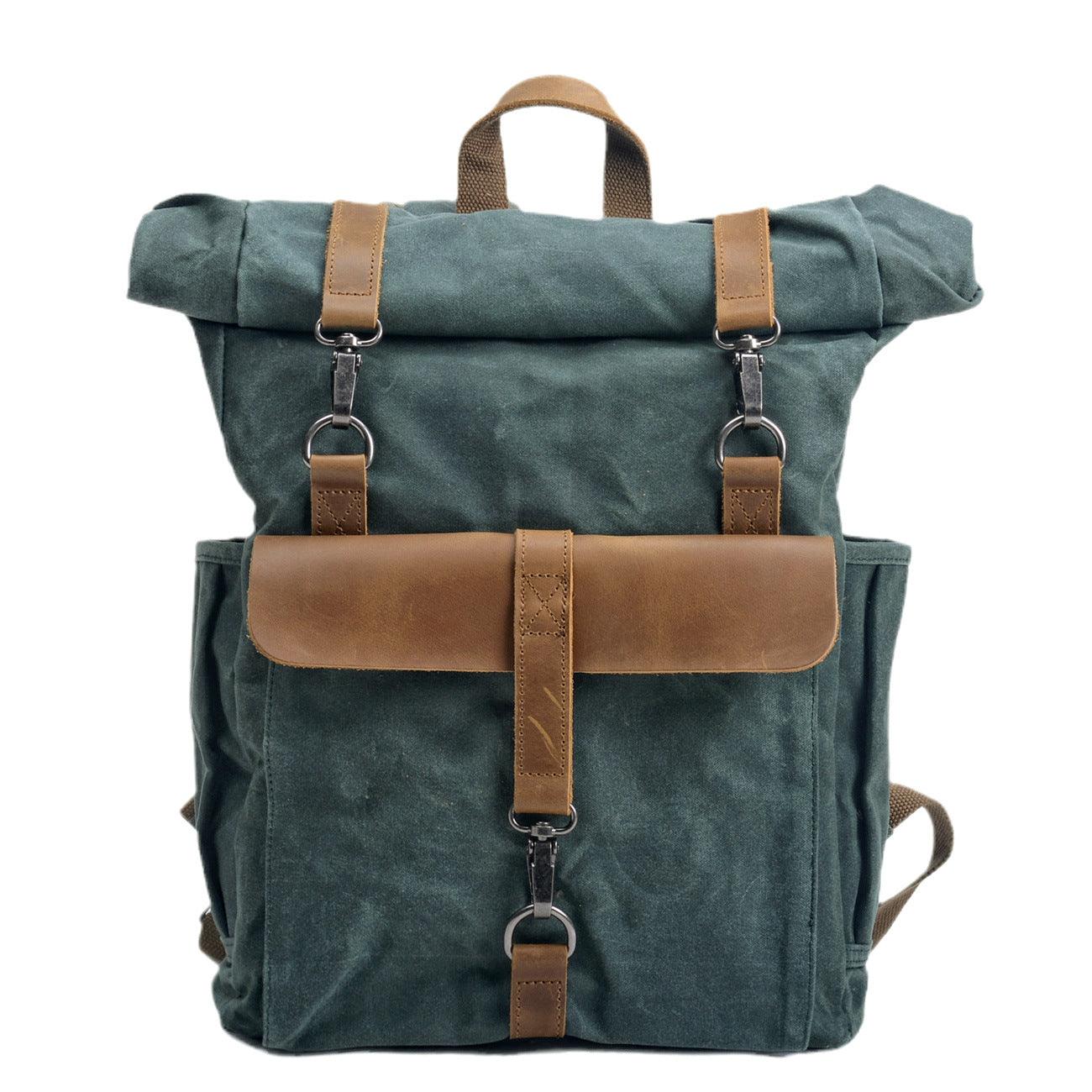 Large Vintage Canvas Backpack Mens Women