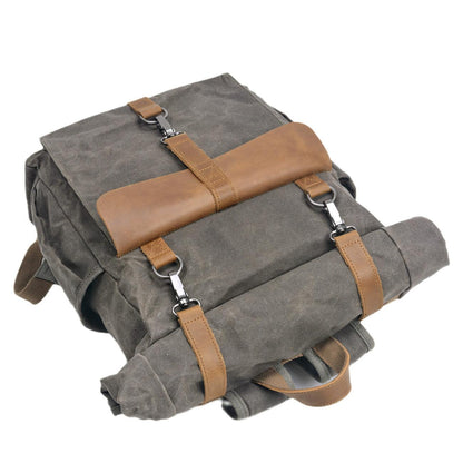 Large Vintage Canvas Backpack Mens Women