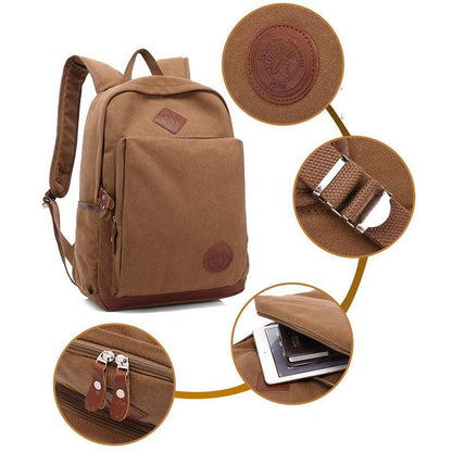 Vintage Canvas Backpack School