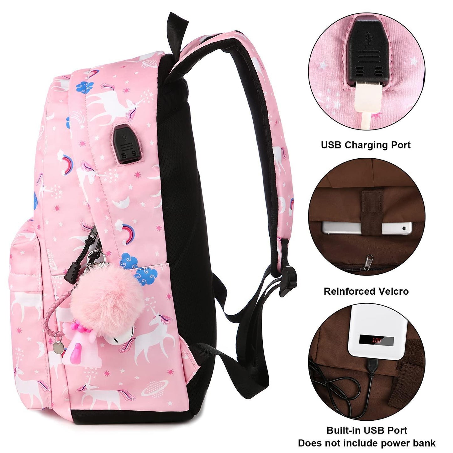 Woosir Printed Pony School Backpack for Kids