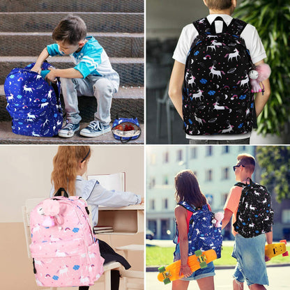 Woosir Printed Pony School Backpack for Kids