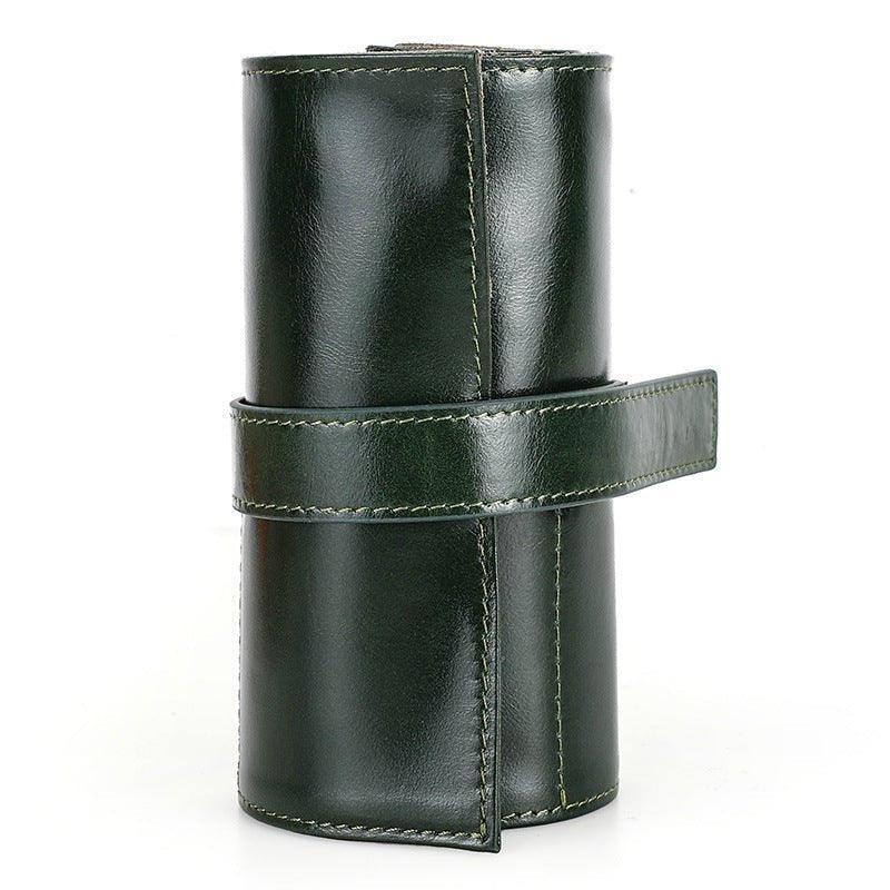 Woosir Leather Watch Travel Roll Case for 6 Watches