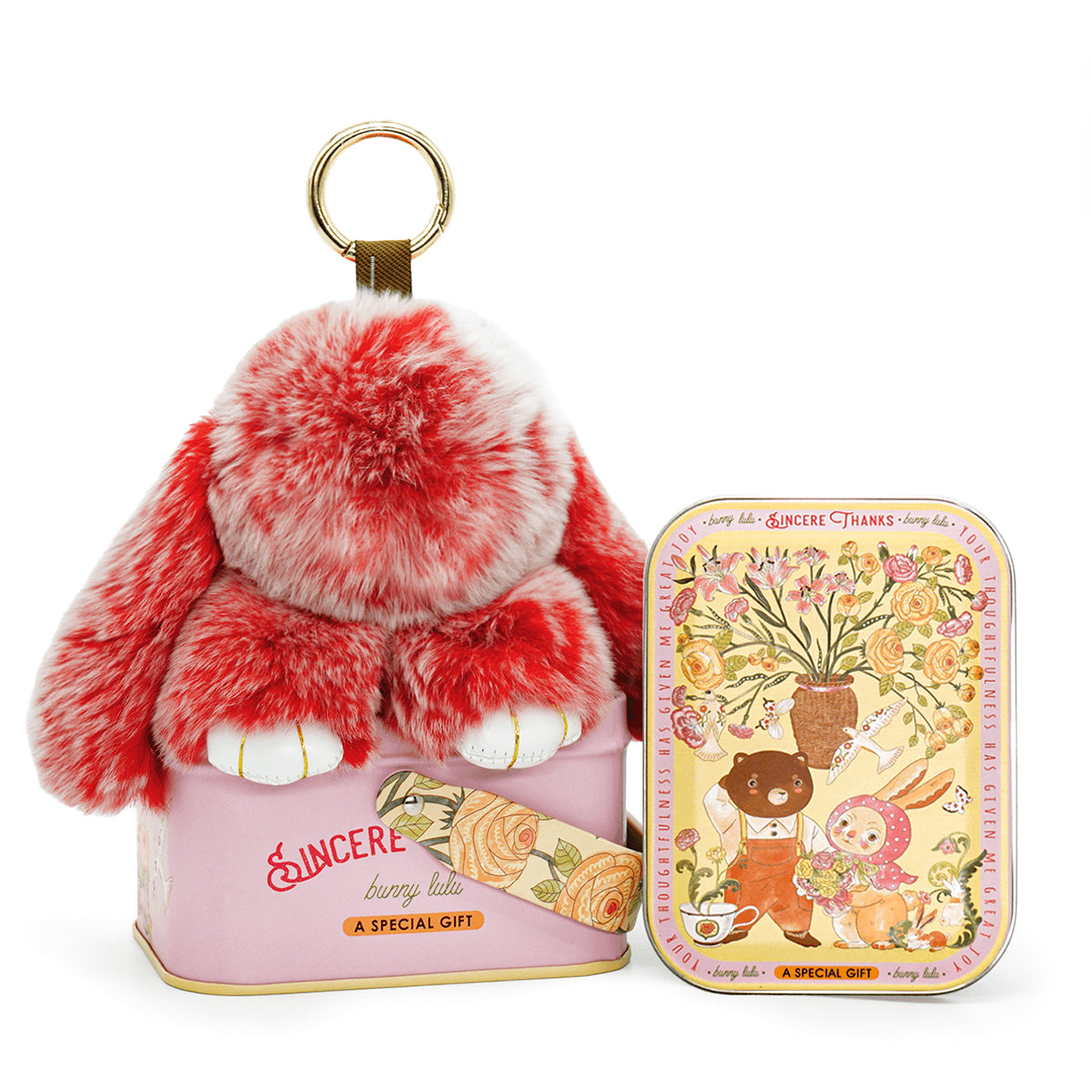 Handcrafted Soft Bunny Charm: Adorable Plush Rabbit Toy Keychain