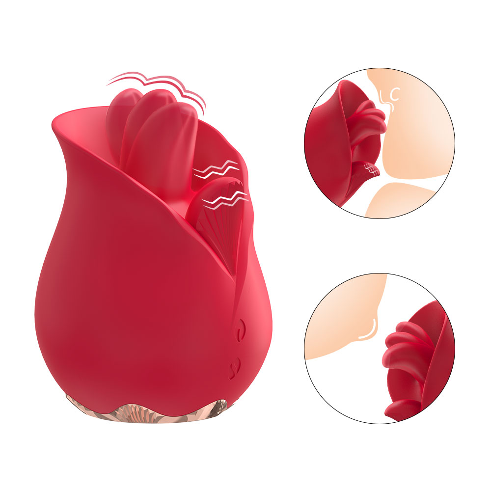 Lurevibe - Roman 9 Frequency Tongue-licking Rose Toy