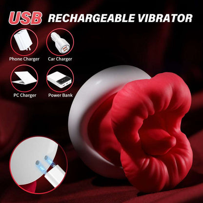 Lurevibe - Big Mouth Upgraded Tongue Licking Vibrator for Women with 8 Vibrating Tongue Licking Modes