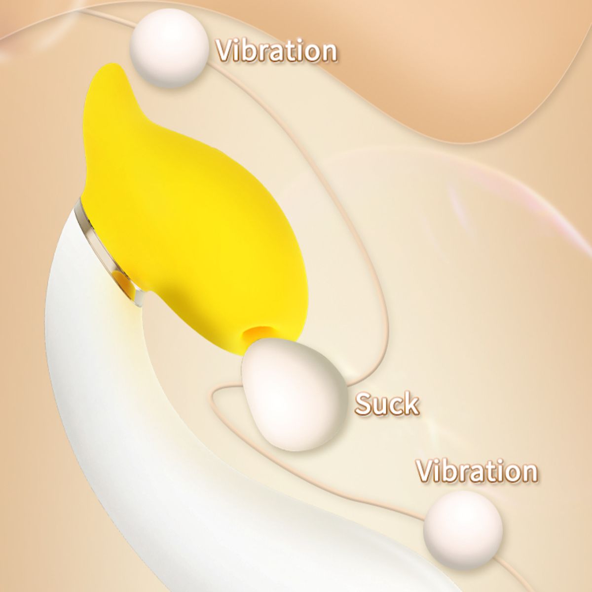 Lurevibe - Rotating Banana Vibrator Sucking Double Vibration Masturbation Sex Toy