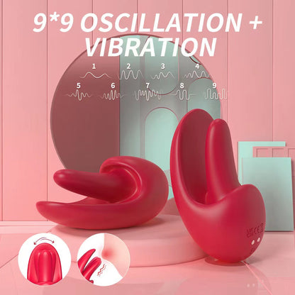 Lurevibe - Tongue Shape Licking Nipples Clit Stimulation Vibrators For Women