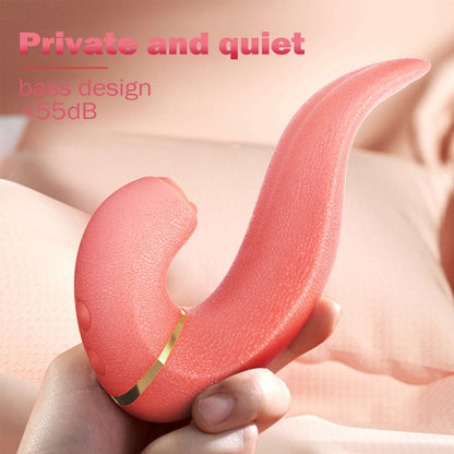 2-in-1 Sucking Tongue Licking Vibrator