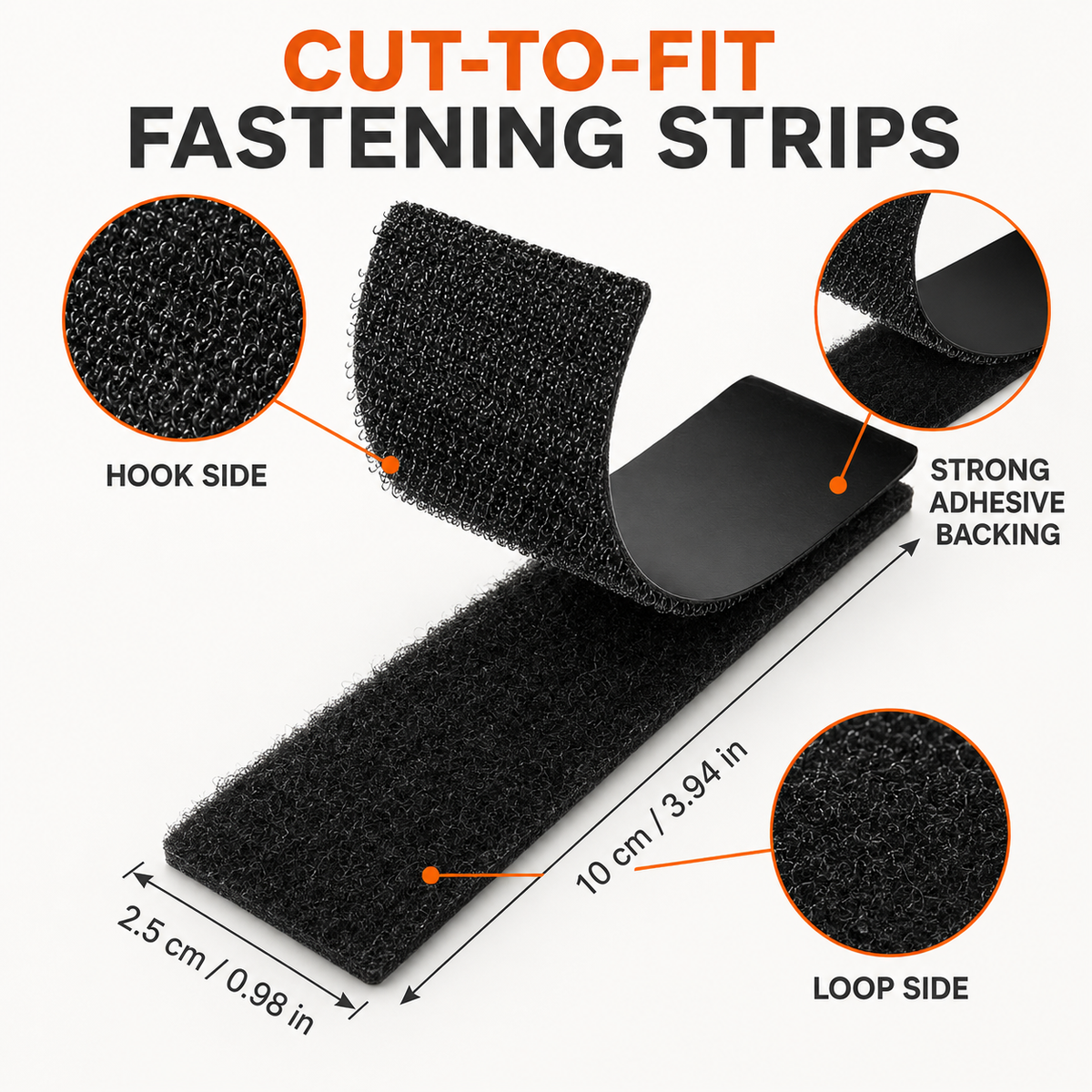 Heavy Duty Waterproof Double Sided Hook and Loop Strips for Wall Decor