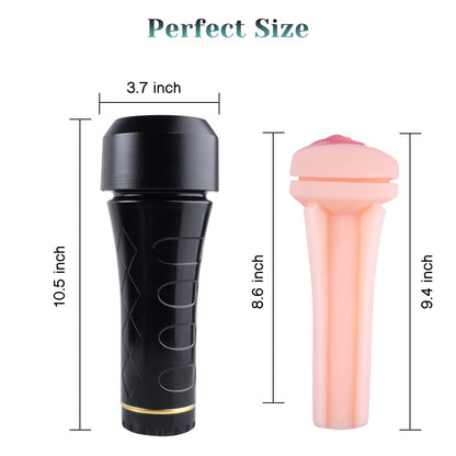 Lurevibe - Male Masturbators Cup  Realistic Textured Pocket Vagina Pussy Masturbation Stroker