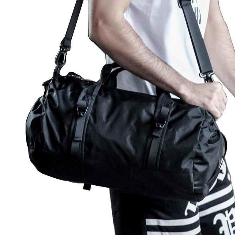 Black Duffle Bag Foldable Lightweight Travel Handbag
