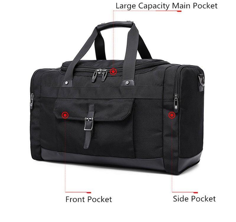 Black Nyon Travel Duffel Bag Unisex Weekender Bags