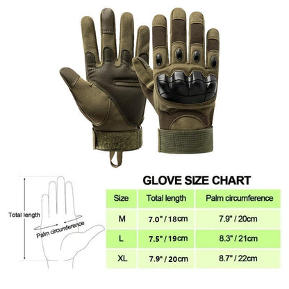🔥Tactical Full Finger Gloves with Soft Knuckle Protection