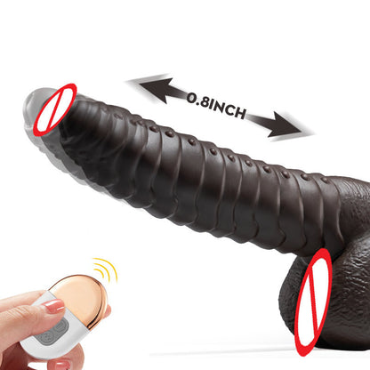 Lurevibe - Telescopic Dildo Silicone Realistic Big Fake Penis Dildo Vibrator