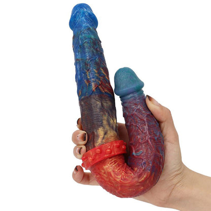 Colorful Double-Ended Liquid Silicone Anal Plug Dildo