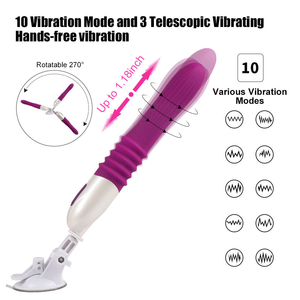 Lurevibe -Telescopic Thrusting 10 Frequency Sex Machine for Female